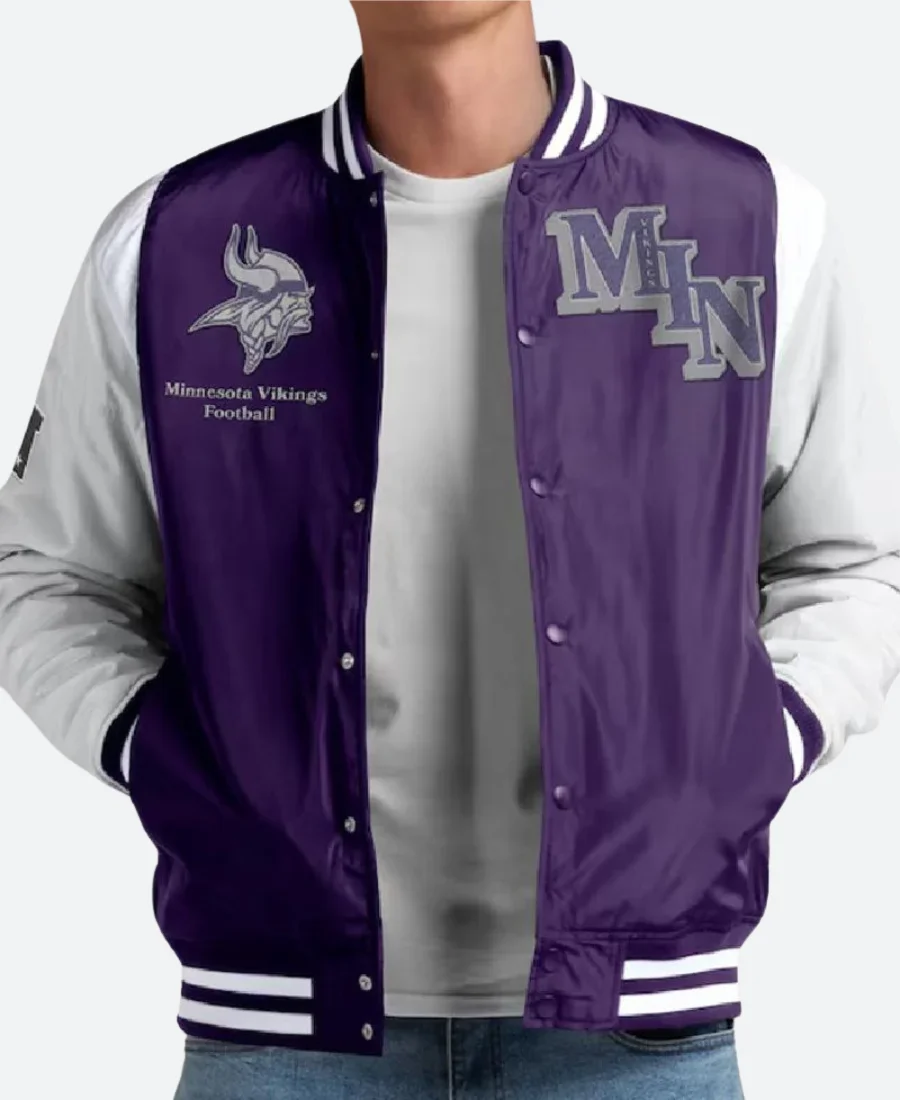 Elements Elite X Minnesota Vikings Varsity Jacket Full Image