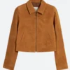 FBI Most Wanted S05 Nina Chase Brown Suede Leather jacket Front Image