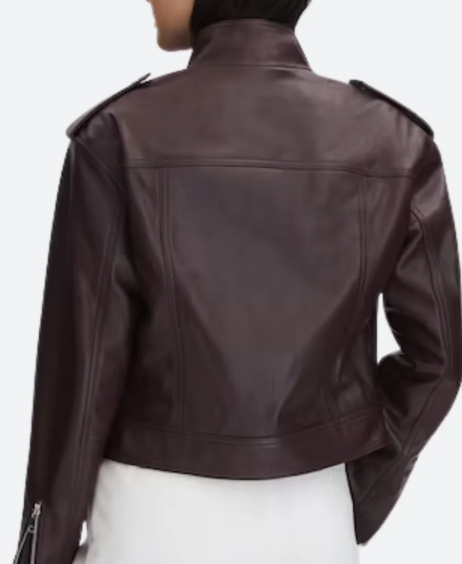 FBI Most Wanted S06 Hana Gibson Biker Leather Jacket Back Image