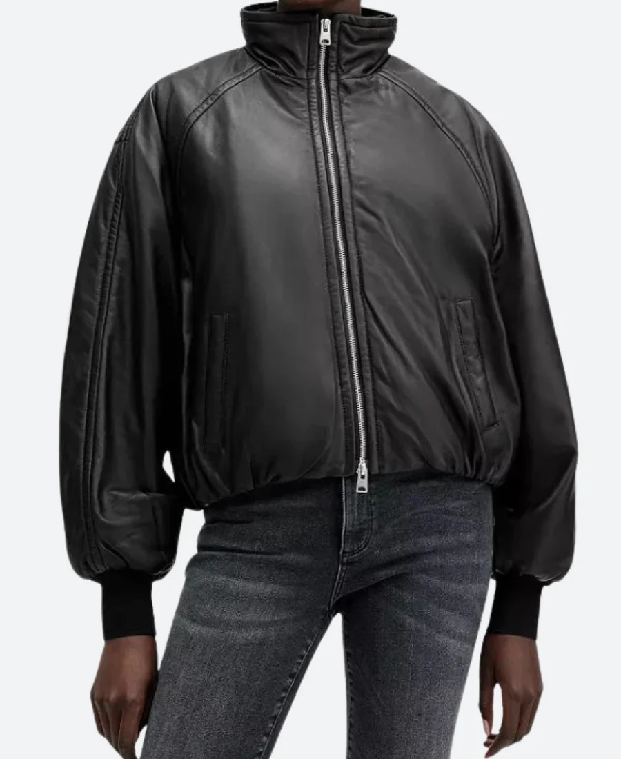 FBI Most Wanted S06 Hana Gibson Leather Jacket Collar Image