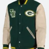Green Bay Packers G-III Sports Varsity Jacket Front Image
