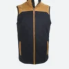 Houston Rodeo Quilted Suede Leather Vest Front Black Image