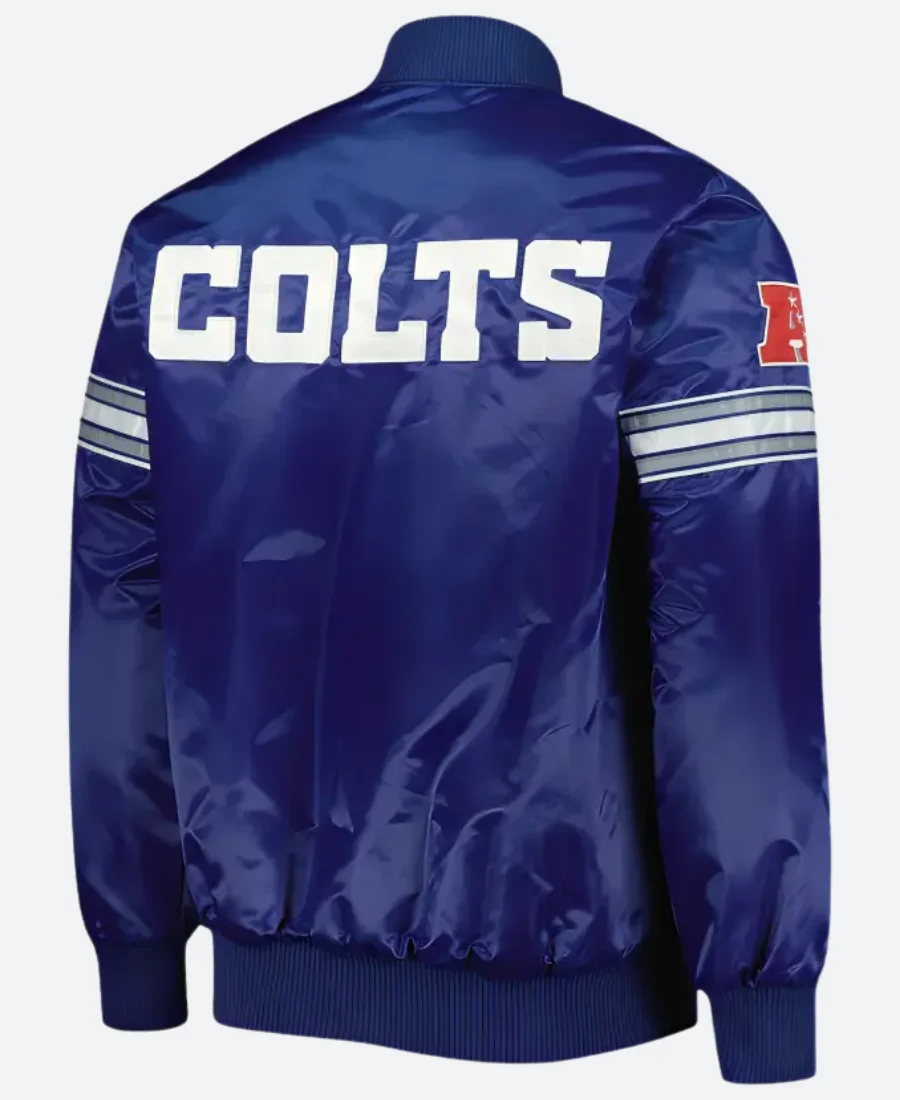 Indianapolis Colts Varsity Jacket Back Image