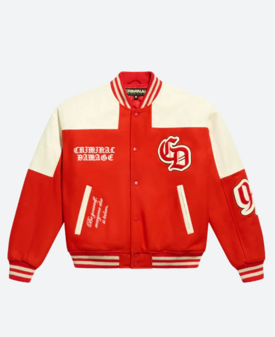 KSI X Criminal Damage Letterman Varsity Jacket Front Image