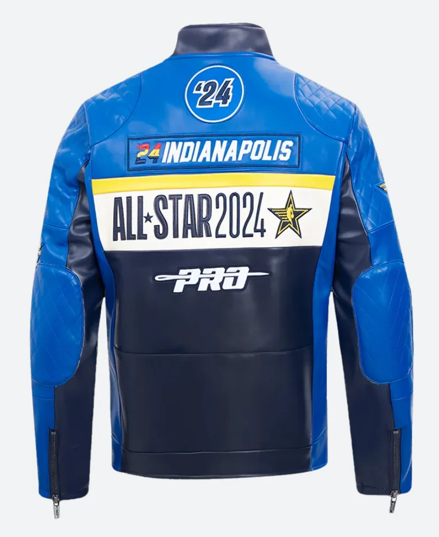 Lil Wayne NBA All Star 2024 Leather Jacket b ack Image