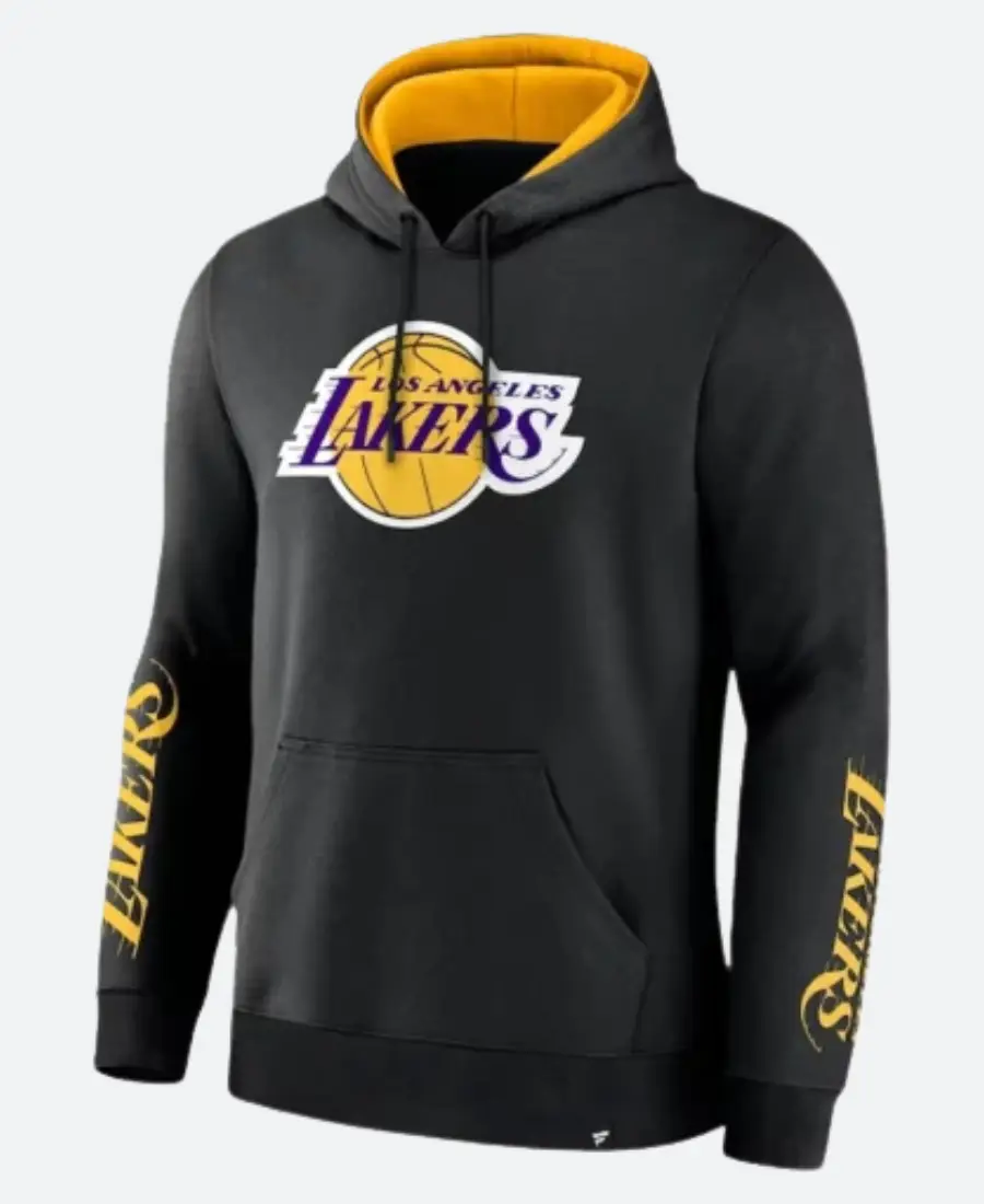 Los Angeles Lakers Black Legacy Guard Hoodie Front Image