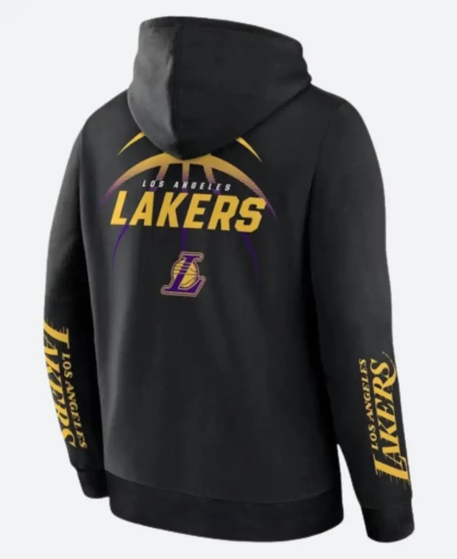 Los Angeles Lakers Black Legacy Guard Hoodie Back Image