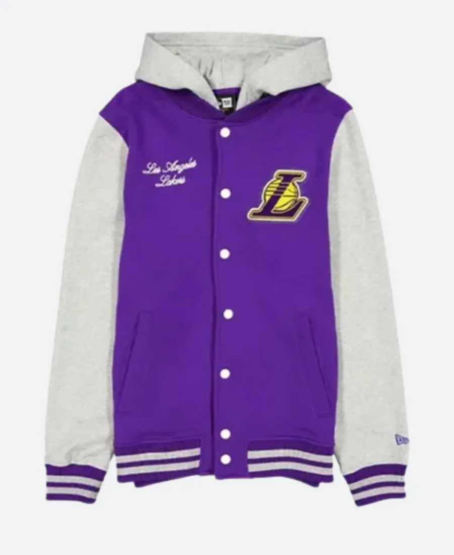 Los Angeles Lakers Throwback Prep Jacket Front Image