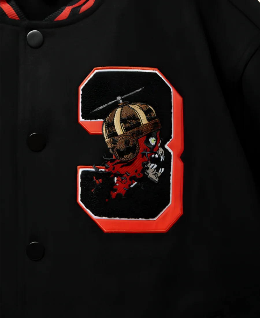 Marvel Deadpool 3 Varsity Jacket Logo image
