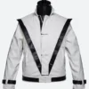 Michael Jackson Thriller Grey Leather Jacket Front image