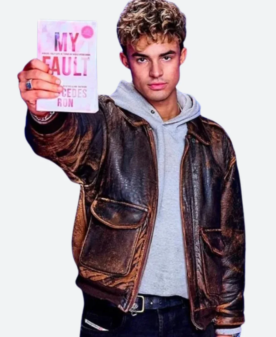 My Fault London Nick Leather Jacket Front Image