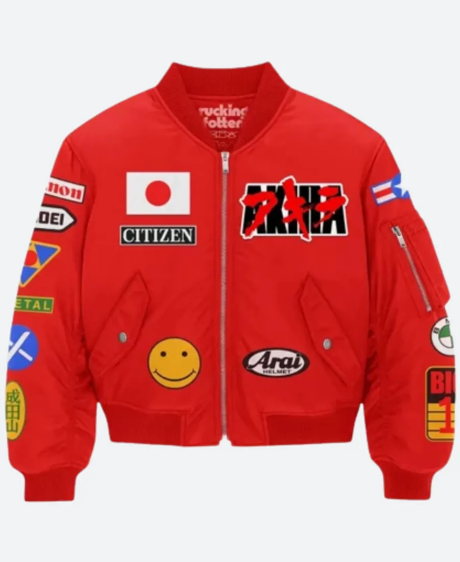 Neo-Tokyo Akira Red Bomber Jacket Front Image