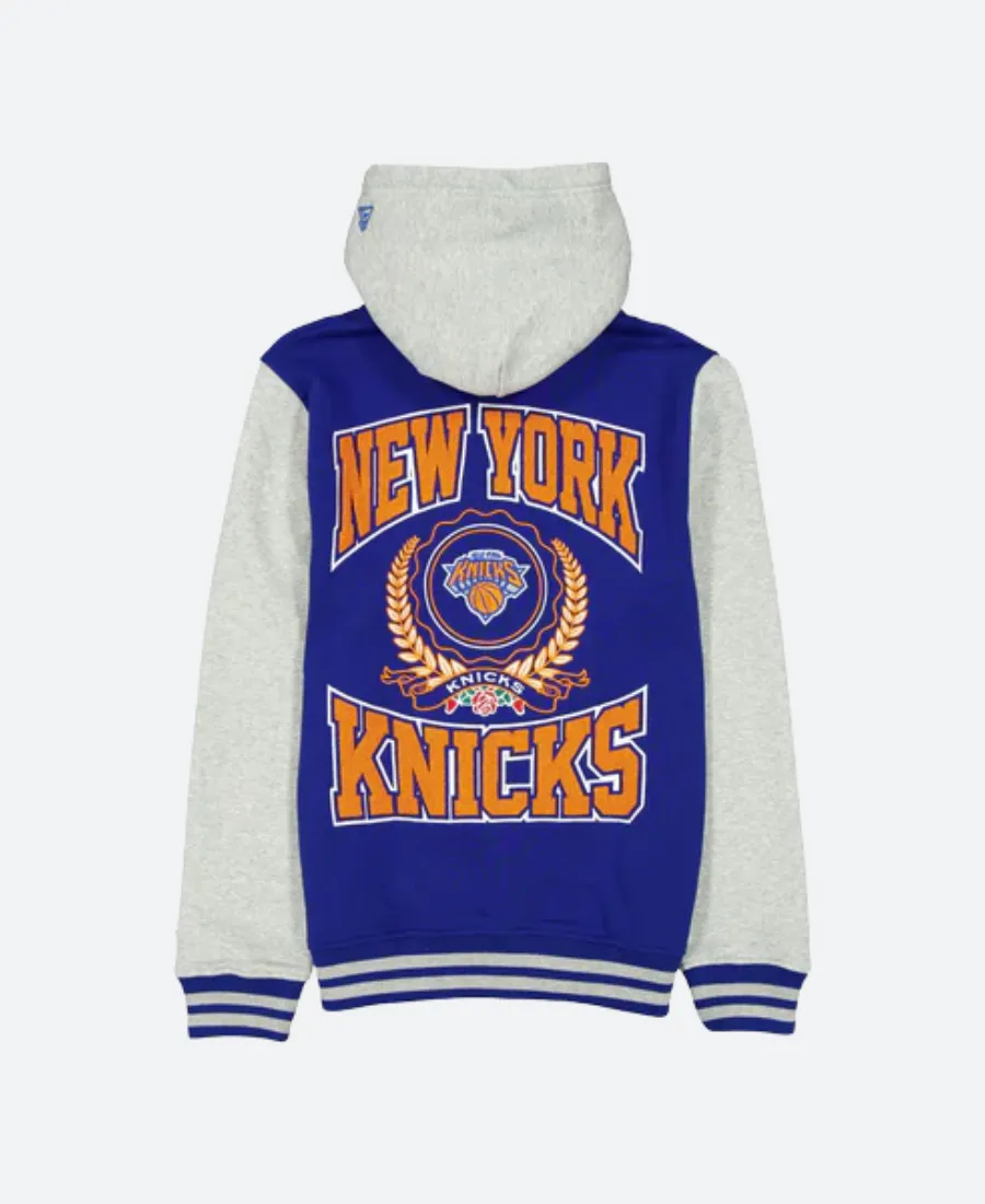 New York Knicks Throwback Prep Jacket Back Image