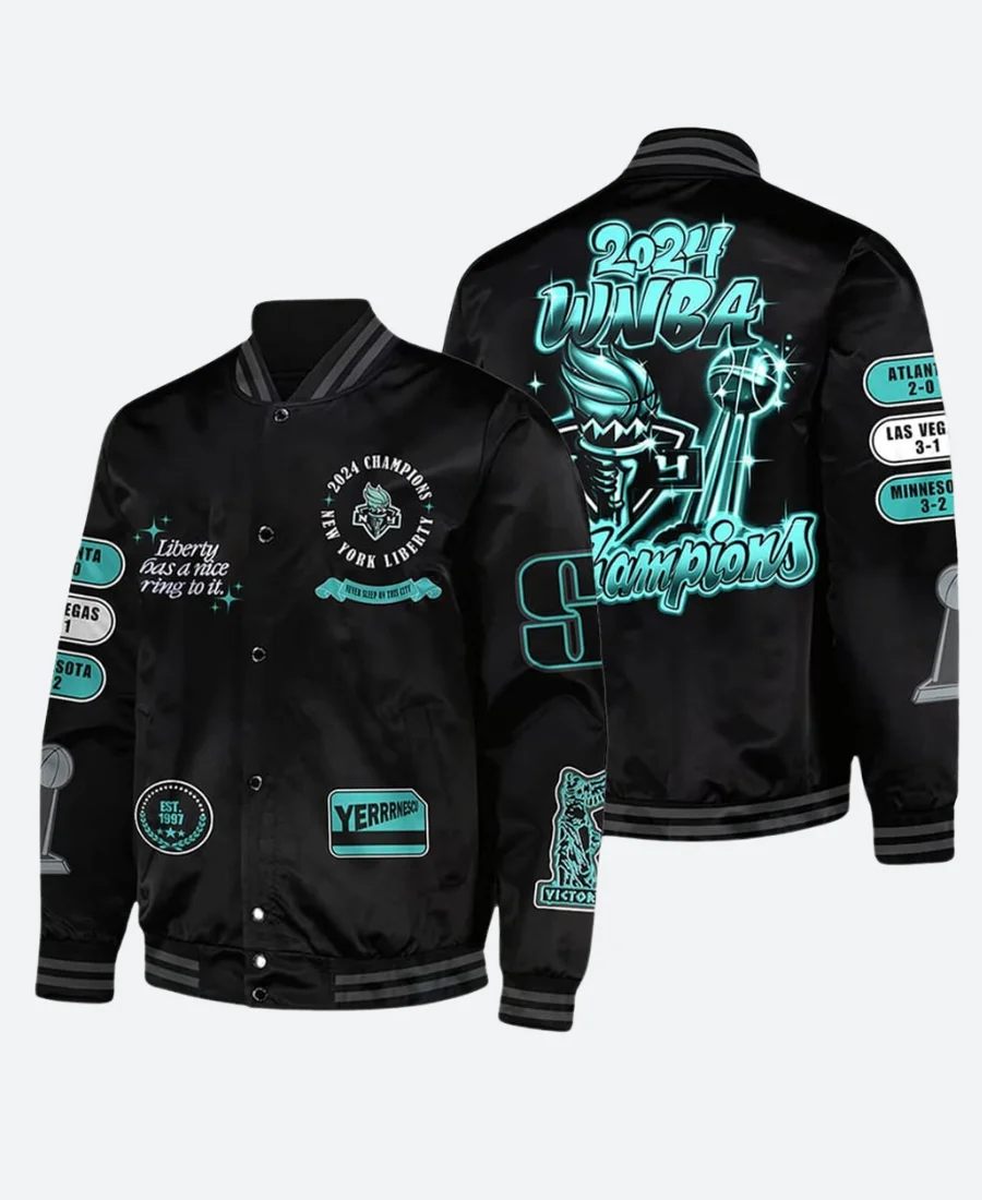 Sabrina Ionescu Liberty Champions Jacket Front Image & Back image