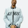 Snoop Dogg LA kings Letterman Varsity Jacket Front Image