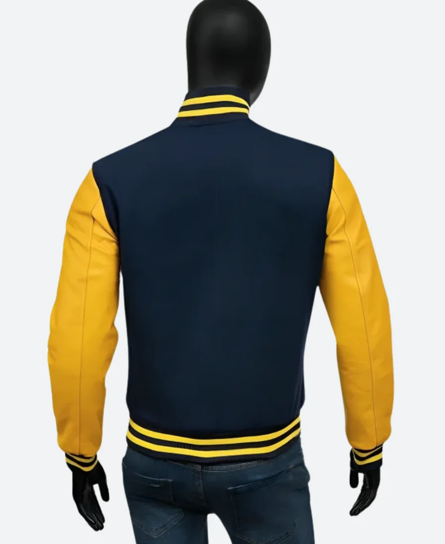 Spiderman No Way Home Ned Leeds Varsity Jacket Back Image