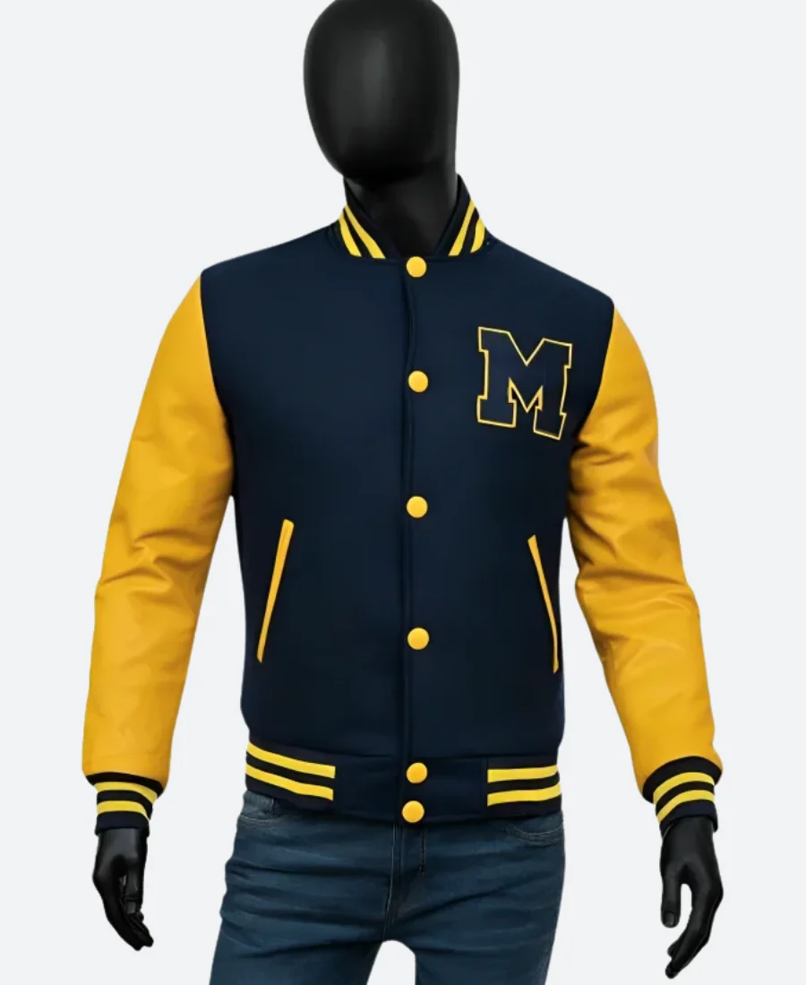 Spiderman No Way Home Ned Leeds Varsity Jacket Front Image