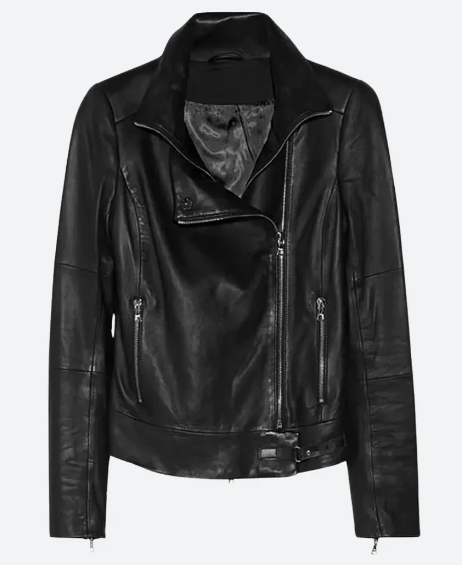Taylor Swift Street Style Leather Jacket Front Image