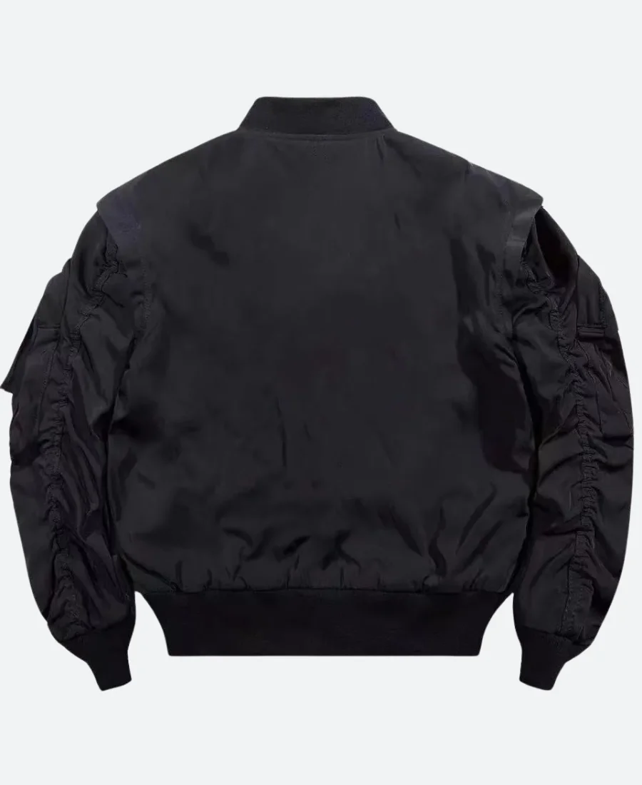 Techwear Skulls Varsity Bomber Jacket Bavck Image