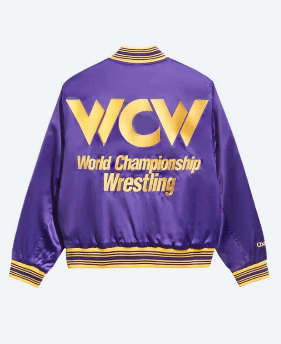World Championship Wrestling Letterman Varsity Jacket Bavck Image