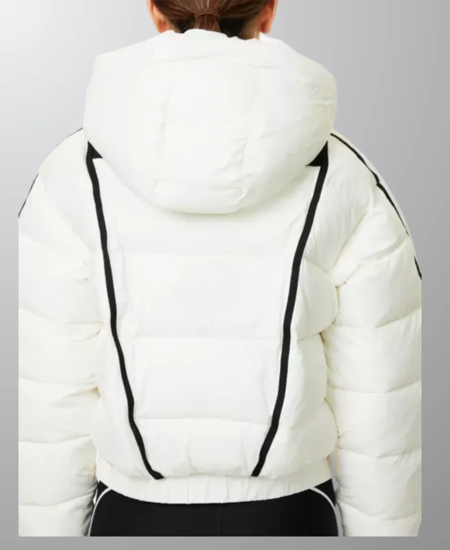 Alo’s Winter House Lucy Hale Puffer Jacket Back Image