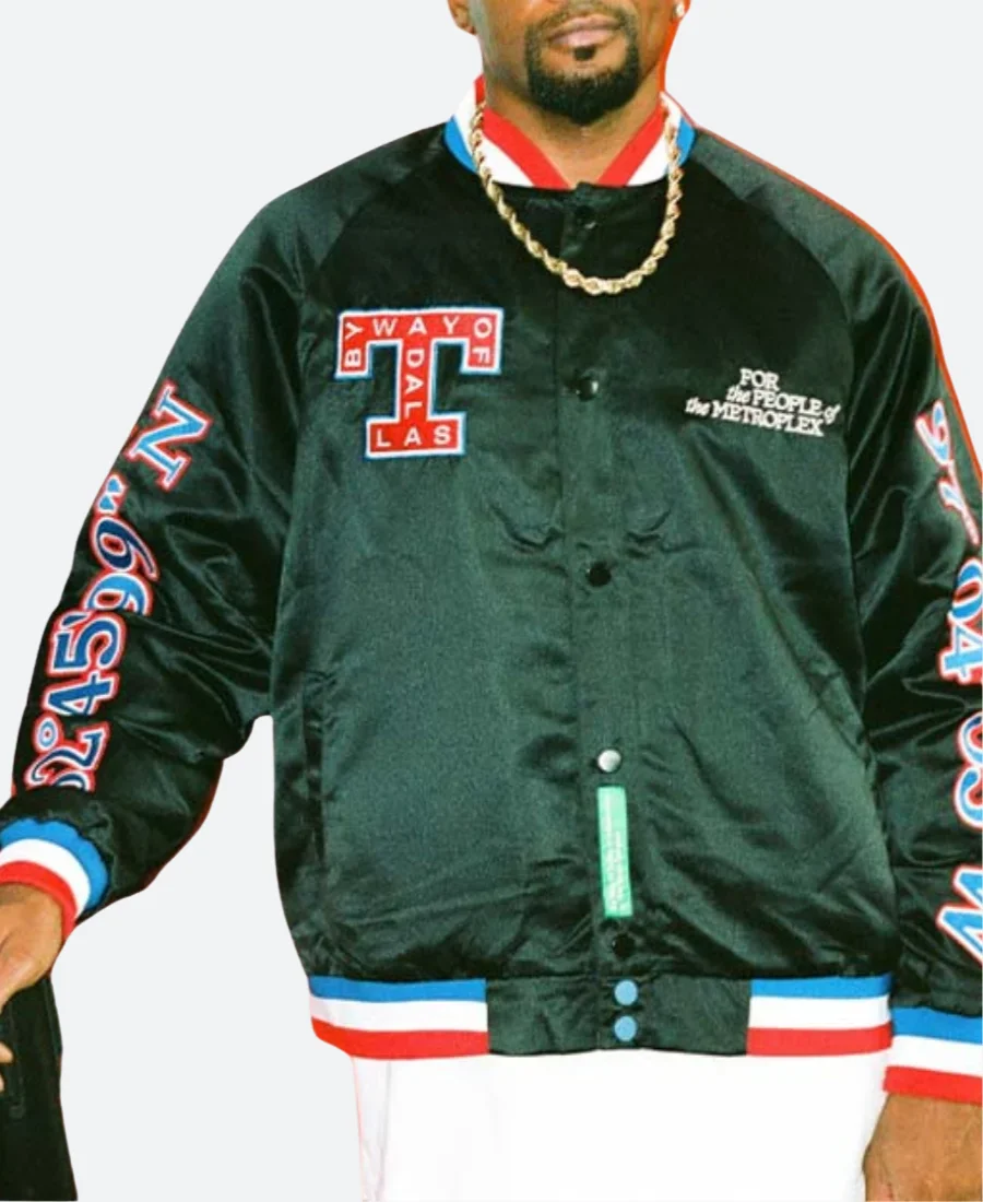By Way of Dallas Varsity Jacket Green Image