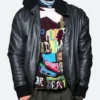 Daniel Craig Paris Fashion Week 2024 Leather Jacket Front Image