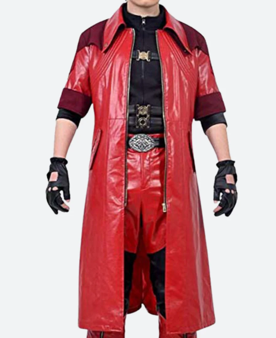 Devil May Cry 4 Dante Mercenary Leather Trench Coat Front Image