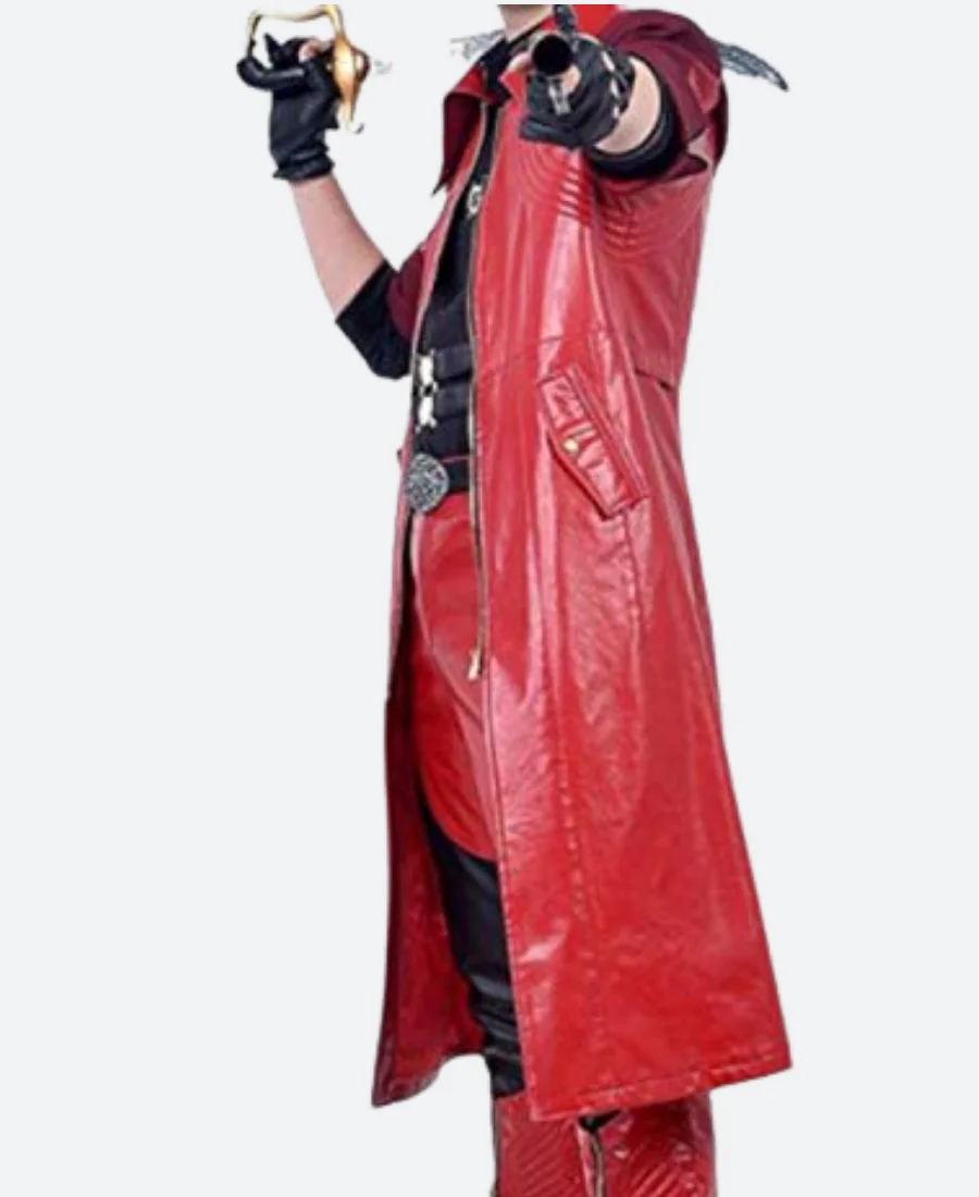 Devil May Cry 4 Dante Mercenary Leather Trench Coat Front Image