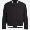 Dugout Coaches Varsity Jacket Front Black Image