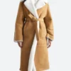 Emily In Paris S04 Camille Suede Leather Coat Front Image
