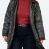FBI International Jamie Kellett Leather Trench Coat Front Image