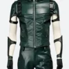 Green Arrow S04 Oliver Leather Vest Front Image