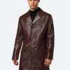 John Brown Leather Trench Coat Front Image