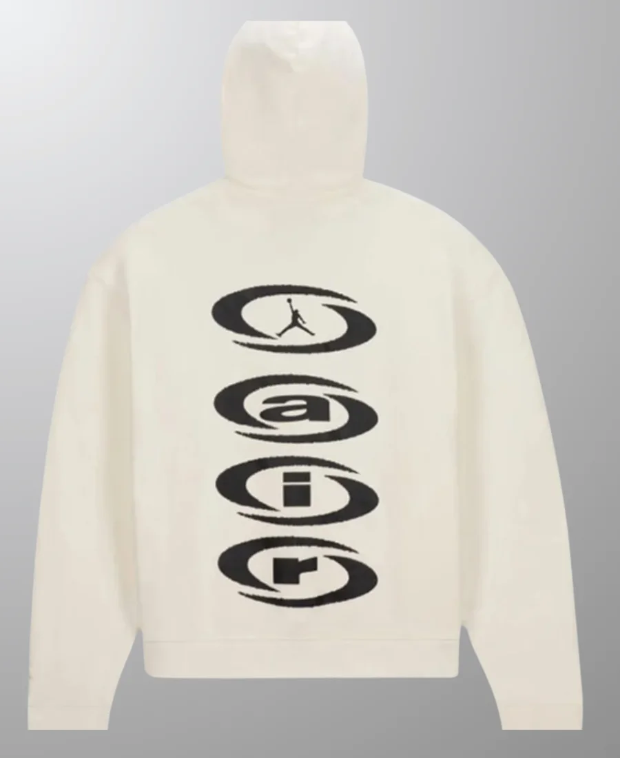 Jordan Air X Travis Scott Hoodie White bacak Image
