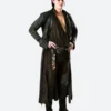 Maleficent Diaval Leather Coat Front Image