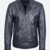 Men’s Biker Leather JacketFront Image