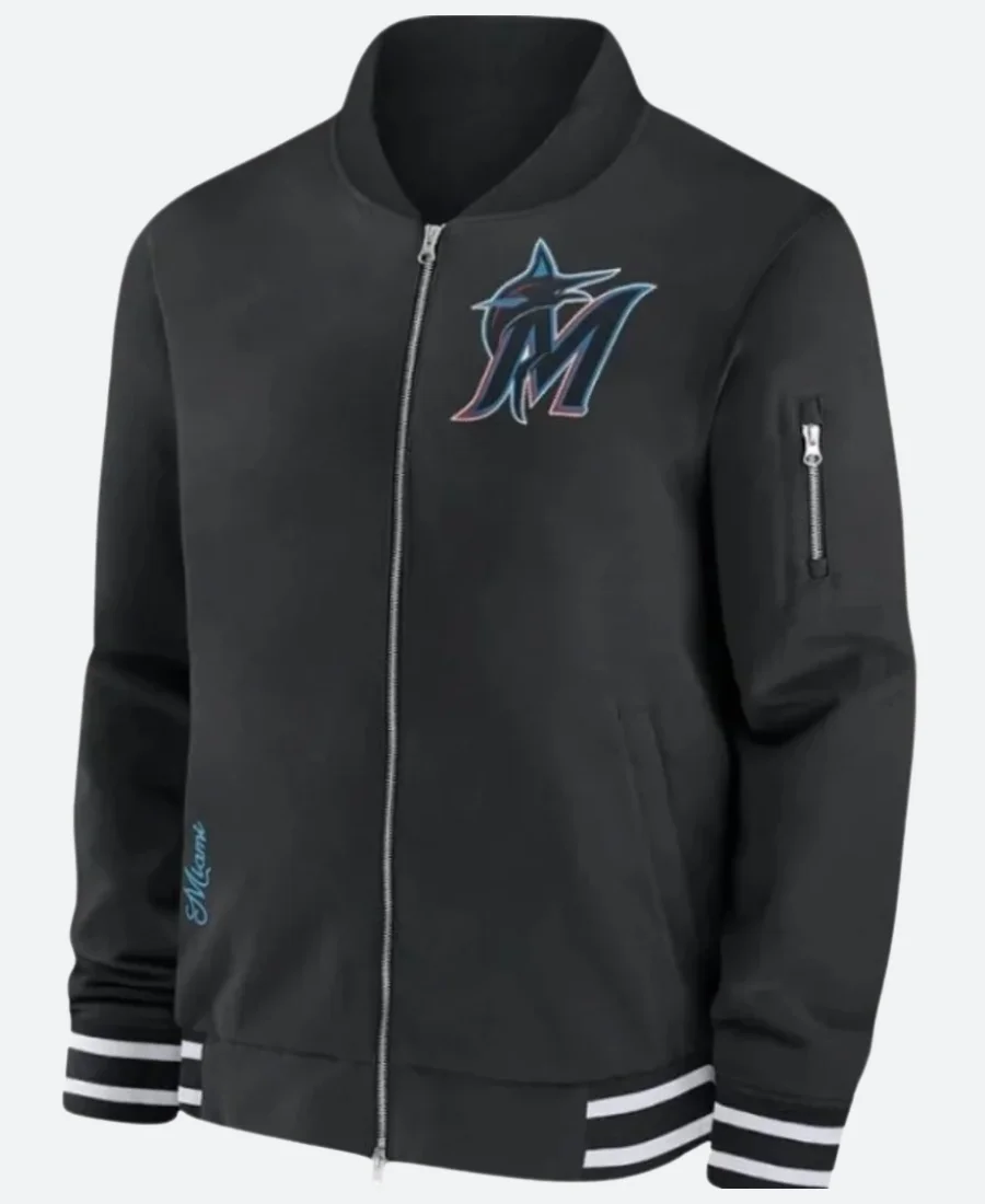 Miami Marlins Bomber Jacket Front Image