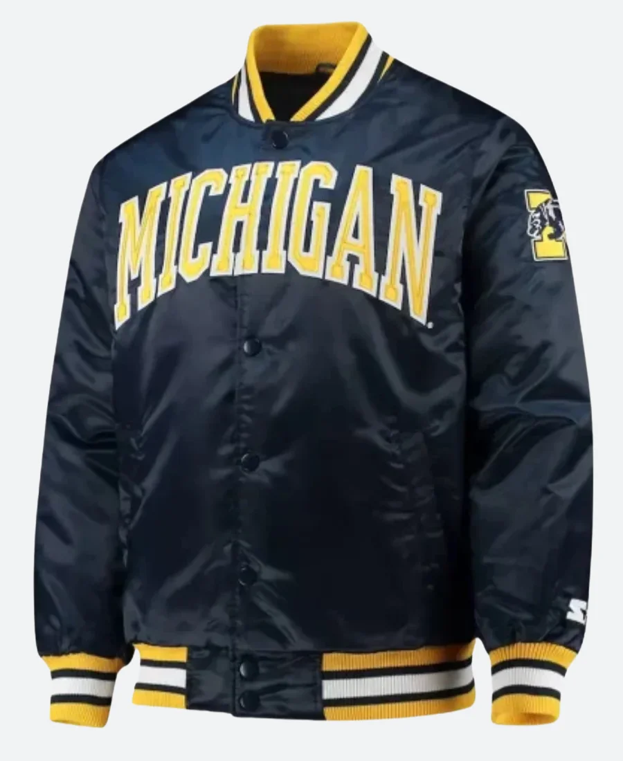 Michigan Wolverines Letterman Varsity Jacket Front Image