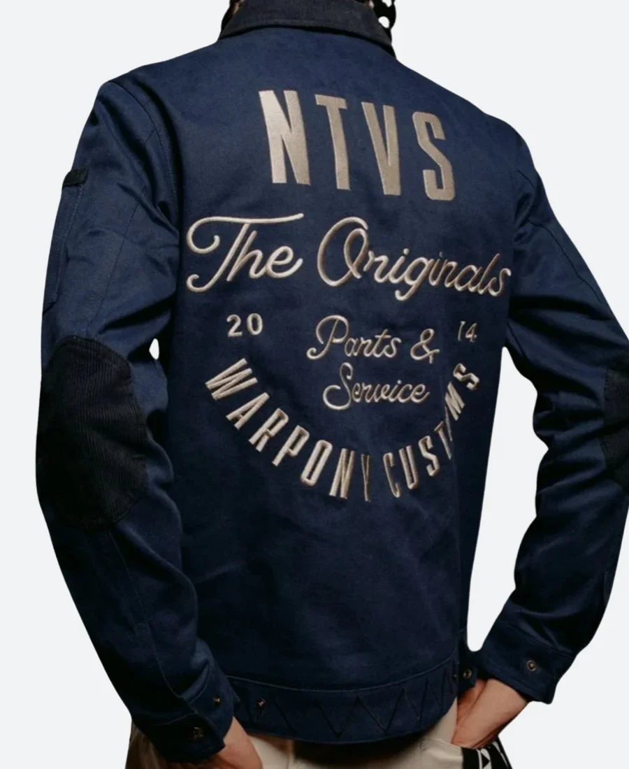 NTVS X SPJ Heritage Work Jacket Blue back Iimage