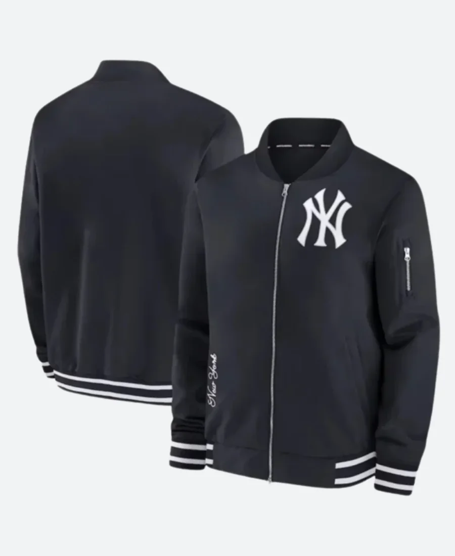 NY Yankees Bomber Jacket Front & Back Image