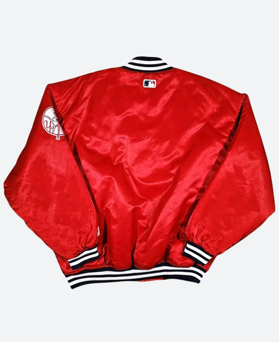 NY Yankees Varsity Jacket Red Back Image