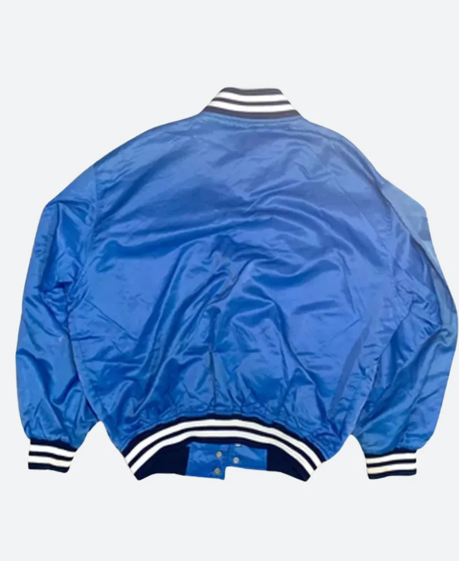 NY Yankees Varsity Jacket Sky Blue Back Imagee