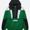 New York Jets Quarter Zipper Hooded Jacket Front Image