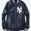 New York Yankees Leather Jacket Front Image