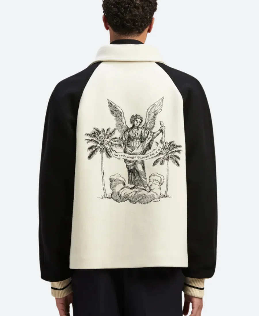 Palm Angels Letterman Varsity Jacket Back Image
