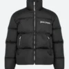 Palm Angels Puffer Jacket Black Front Image
