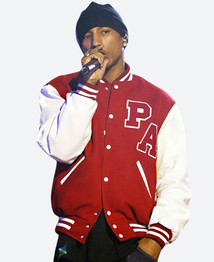 Pharrell Williams Letterman Varsity Jacket Front Image