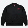 SF 49ers Black Excellence Varsity Jacket Front Image