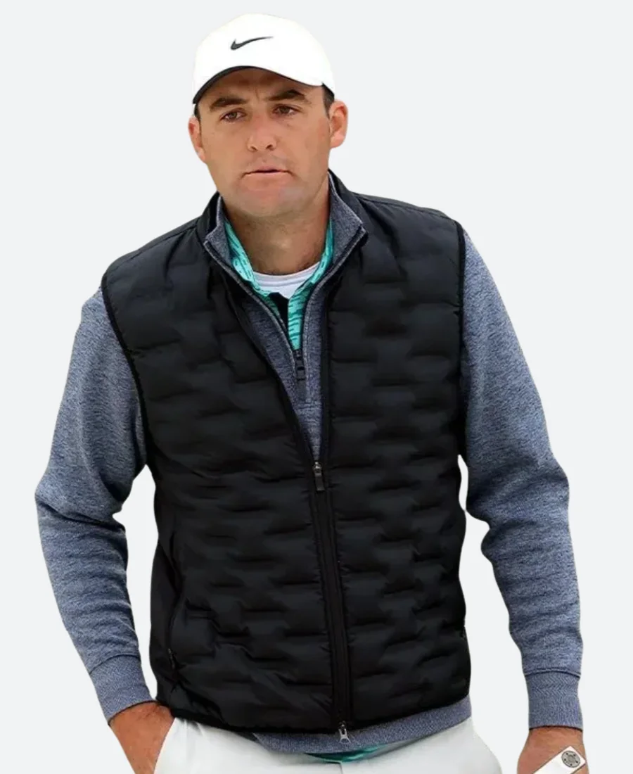 Scottie Scheffler Quilted Puffer Vest Front Image
